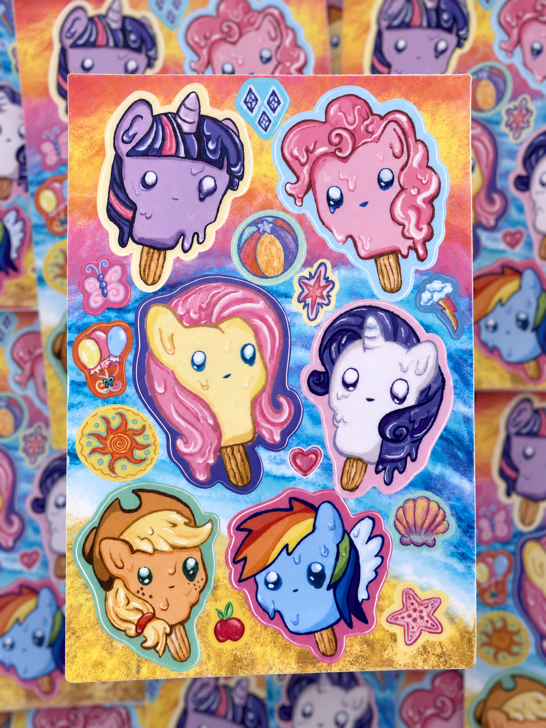 MLP summer popsicle sticker sheet!