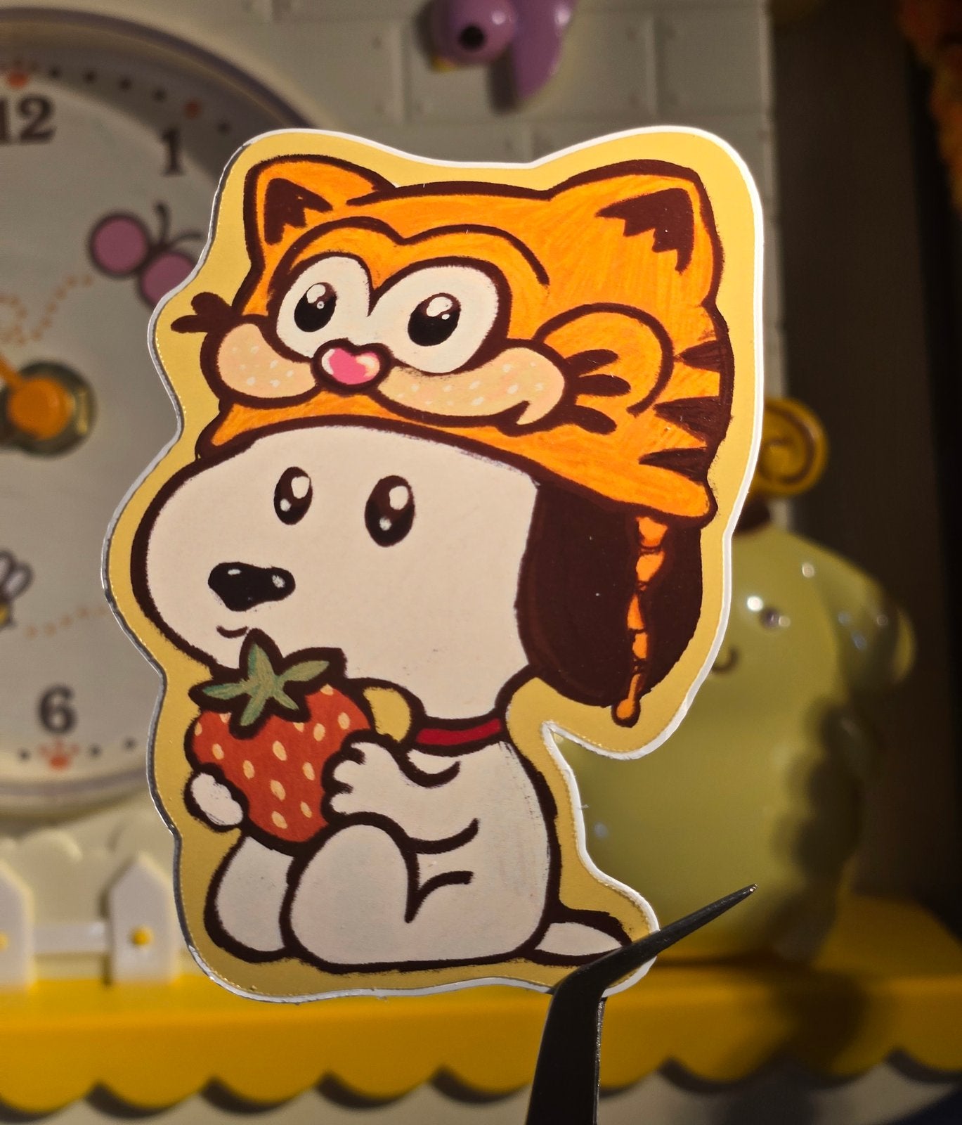 Snupi and garfie matching stickers 