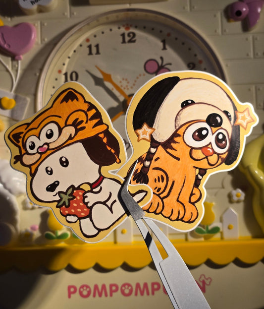 Snupi and garfie matching stickers 