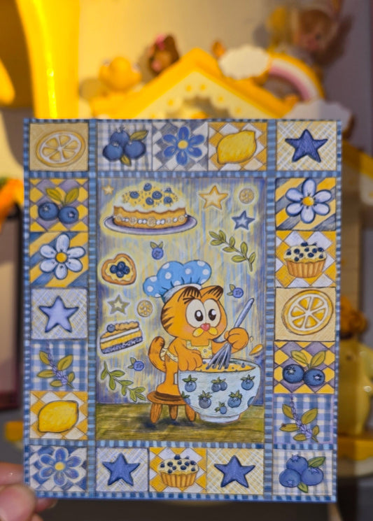 GARFIELDS Berry Cozy Bakery Mini Art Print