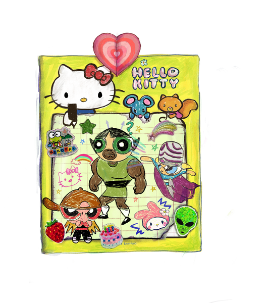 Powerpuff sticky note sticker